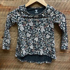Old Navy Girls’ Long Sleeve High Low Shirt Dark Gray Rabbit Print Size XS (5)